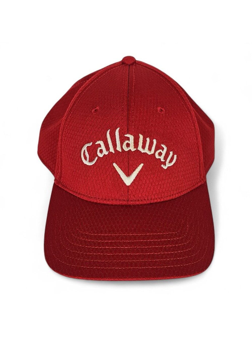 Callaway Golf Hat Cap Mens Red Snapback Adjustable White Logo One Size